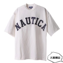 Spot NAUTICA JAPAN Governor Tanikawa TOO HEAVY College Wind letter Heavy short sleeve T-shirt 21SS