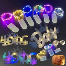 LOVE cake light letter copper wire string light music song lamp with European style light string gift box bouquet decorated with colorful lights