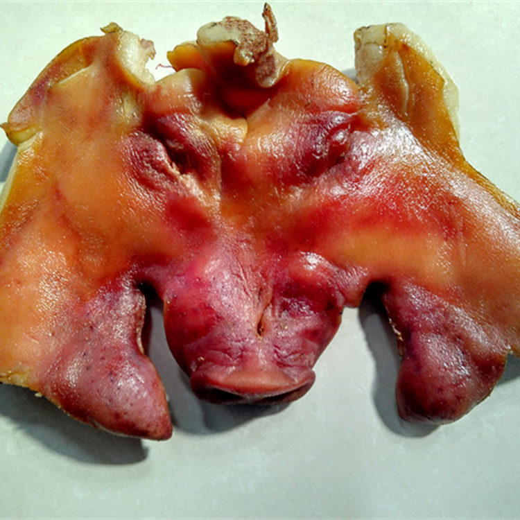 猪头肉 安徽特产咸猪头 猪脸肉农家自制烟熏腊猪脸腊肉猪头皮3斤