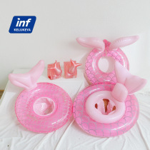 A variety of childrens swimming ring INS net red mermaid baby swimming seat ring adult male and female children thick armpit circle