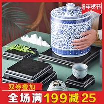 Redwood carved Buddha statue base square dedicated to Guanyin Bodhisattva solid wood crafts jade ornaments bracket