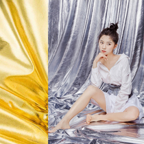 Bright Side Cloth Gold And Silver Background Cloth Writing Real Movie Building Booth Studio Counter Shop Window Photo props Decorative Photography