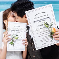 Photo studio new wedding photography props Net red ins English Confession card Couple location photo hand on the board