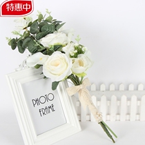 Studio photography photo props Bride hand bouquet Wedding new travel shooting location Forest department large bouquet of white roses bouquet