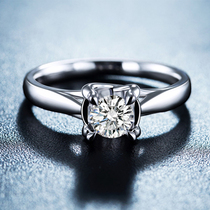 18K White Gold Bull Head Moissanite Diamond Ring 1 Carat Engagement Show Diamond Ring For Women