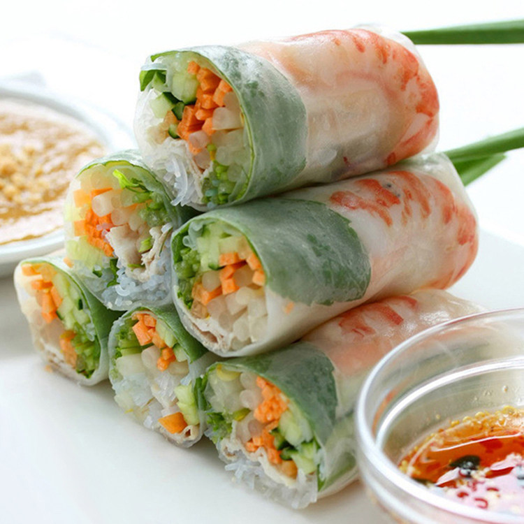 越南进口 全意网皮薄饼200g 越南春卷皮 8寸丝网皮红黄绿三色可选