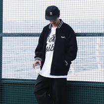 LUSHISI spring and autumn loose bomber jacket jacket mens new corduroy couple embroidered baseball clothes for men and women