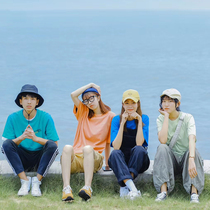 LUSHISI (LUSS)Short-sleeved T-shirt base shirt comfortable cotton retro threaded neckline LOGO print Loose