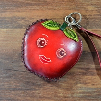 Female Creative Coin Bag Genuine Leather Fruit Bag Cartoon Small Handbag Cute Zero Wallet Mini Student Gift Bag
