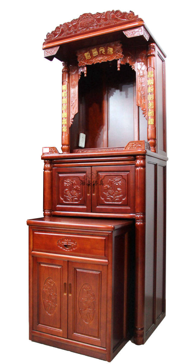 海鑫佛具 佛堂用品 佛龛供桌 神楼立柜 实木套柜佛龛 88宽加高
