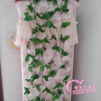Rose Blossom Leaf Vines Mall shop window Decorative Hanging Basket Rocking Chair Decoration Vine gines Vine Leaf Vines Emulation Vines Vine