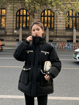 Winter clothing new waist cotton-padded clothing womens long Korean version of loose ins Hong Kong style bread clothing cotton jacket coat tide