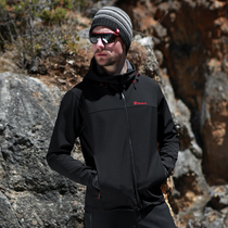 Pathfinder soft shell assault clothing spring and autumn outdoor male Lady hooded elastic wind-proof warm-proof splashing water plus velvet jacket