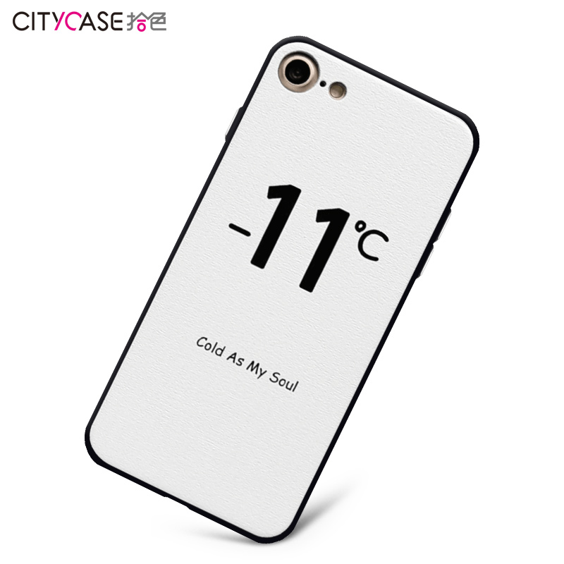 citycase iphone7plus手机壳硅胶新款创意个性男女苹果7黑白简约产品展示图2