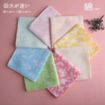 And wood note beauty yarn pure cotton lady handkerchief wipe sweat small handkerchief with all cotton small specifications absorbent fast