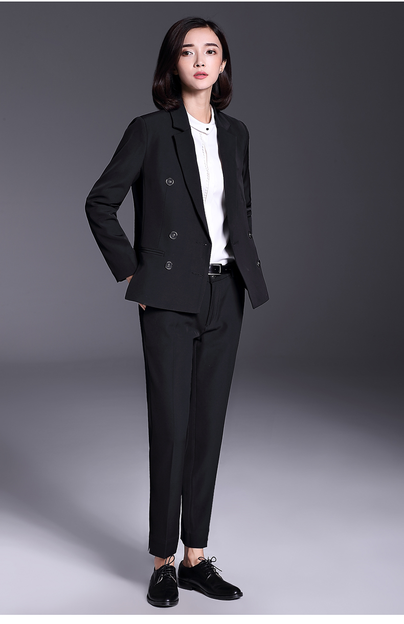 西服套装女士休闲时尚秋冬职业装女装套装长袖商务西装正装两件套
