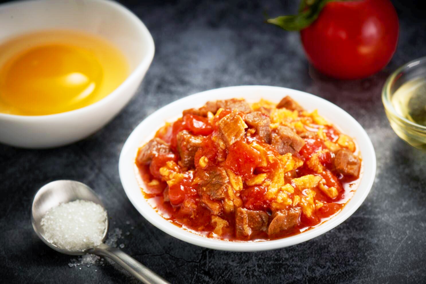 番茄鸡蛋牛肉酱真香,风味独特肉粒丰厚