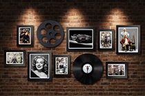 Retro Professional Beauty Hair Shop Hairstyle Decoration Painting Hairdressshop Hung Painting Fresco Hair Salon Perching Combined Photo Frame Wall Painting