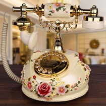 American pastoral telephone European style retro fashion creative turntable landline old Home Office wireless card
