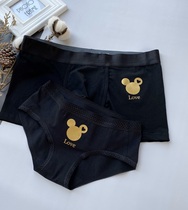 Couple panties pure cotton cute suit Cartoon couple male summer double modal temptation boxers female