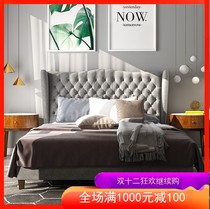 American bedside light lavish style minimalist leather art 1 8 m Double beds Jane beauty soft bag postmodern Italian wedding bed