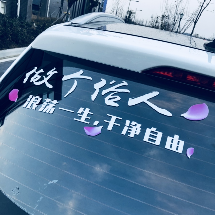 做个俗人 贪财好色 一世风流 浪荡一生 干净自由汽车反光 车贴 纸