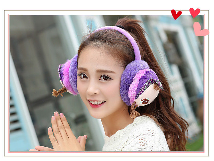 保暖时尚毛绒可爱儿童护耳套男耳捂女耳耳包暖冬成人调节卡通耳罩