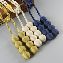 Knighthood Window Curtain Fabric Art Modern Minima Peanuts Small Hanging Ball Boutique Pure Handwoven Floating Window Strap Decorative Tie Rope