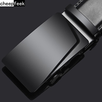 Foreign trade P belt mens large size extended belt fat man horse head automatic buckle leather belt 200 fat pants with men