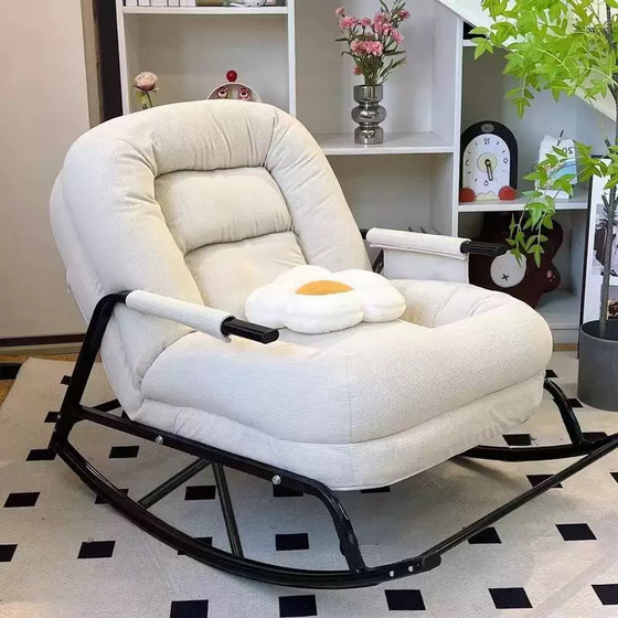 Single rocking chair lazy sofa lying or sleeping balcony living room leisure chair lunch break adult home human dog kennel
Single rocking chair lazy sofa lying or sleeping balcony living room leisure chair lunch break adult home human dog kennel
