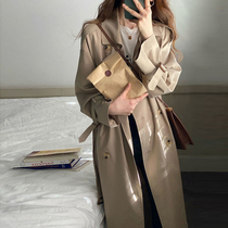 The early autumn dress khaki-colored women's long 2023 new spring autumn Han version of the small casual coat coat