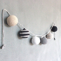 Nordic Stars Hand Crochet Milk Cotton Balls Wall Bi Adornment Knit Childrens Room Pendant Hanging Accessories Home Wall Accessories