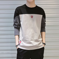 Autumn thin cotton long-sleeved T-shirt mens trend brand Korean version of the trend casual bottoming shirt loose top spring and autumn clothes