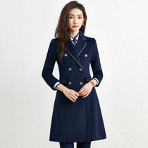 Professional dress woolen coat women 2021 Winter new Korean suit collar coat waist slim fitting front desk work clothes
