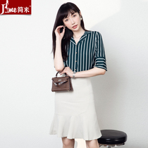 2020 new fashion celebrities fresh style OL skirt high-end professional suit female summer temperament goddess style overalls