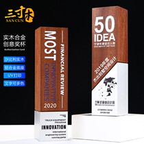 Crystal Trophy medals creative new wooden trophies customized solid wood medals company employees annual awards