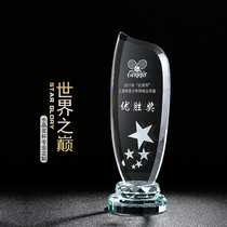Crystal Trophy Medals Personality Customized Creative Medals Company Employees Sports Competition Unit Award Product Year-end Award