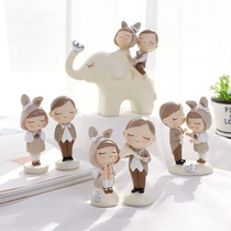 Creative Nordic couple ornaments wedding gifts porch wine cabinet desktop living room bedroom home decorations small furnishings