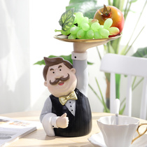 Creative American porch storage plate home furnishings cartoon chef living room desktop fruit remote control storage plate