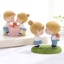 Cartoon couple small ornaments creative home decorations cute characters car decoration bedroom porch wedding gift