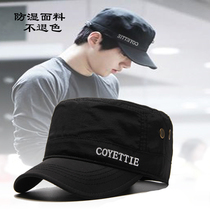 Hat male spring and summer quick-drying big head flat cap Korean version of military hat curved eaves sun hat outdoor anti-humidity sunscreen cap