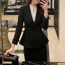 Bailuoan professional suit suit dress womens autumn new suit small jacket skirt one-step skirt two-piece set