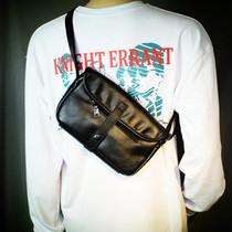 Mens shoulder bag Korean mens casual shoulder bag horizontal fashion sports bag trend cross bag chest bag