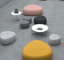 Modern creative cobblestone sofa stool Dunzi early education and training institutions kindergarten shopping mall public area low stool combination