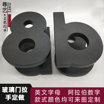 Custom Glass Door Handle Big Door Handle Letter Trademark LOGO Digital Metal Door Handle Original Design