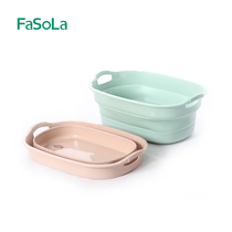Japan silicone folding basin Portable travel equipment Travel washbasin Foot bath basin Household bath tub Household
