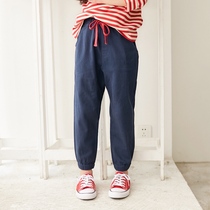 Girls pants spring and autumn 2021 New Korean version of loose autumn childrens casual pants women foreign style childrens pants