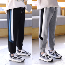 Girls plus velvet sweatpants one velvet 2021 autumn and winter clothes new large Children foreign style thick casual long pants