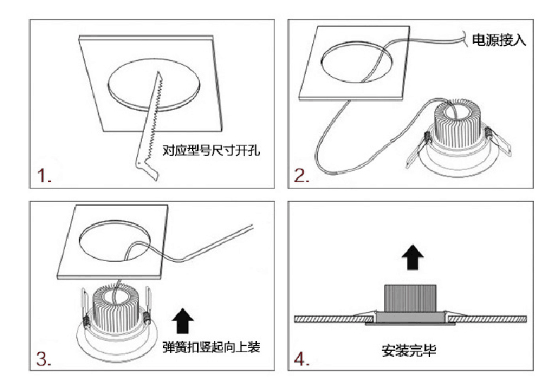 松下灯具照明led筒灯分防雾客厅吊顶天花灯5w超薄led筒灯灯具特惠