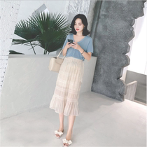 2021 summer travel seaside resort beach skirt Thailand Sanya skirt fairy two dress dress dress fashion and leisure